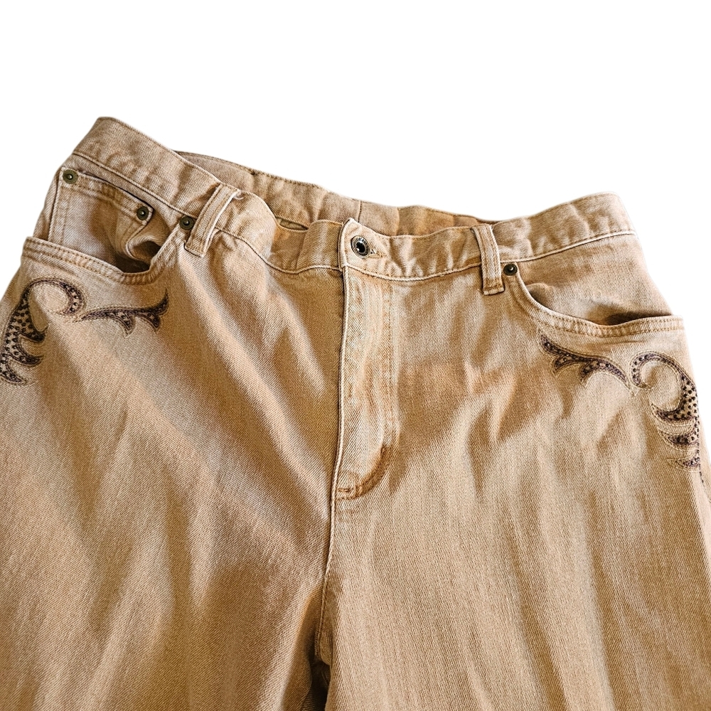Boot Cut Tan Ralph Lauren Jeans - Picture 2 of 6
